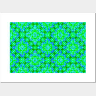 Green Ribbon Pattern Posters and Art